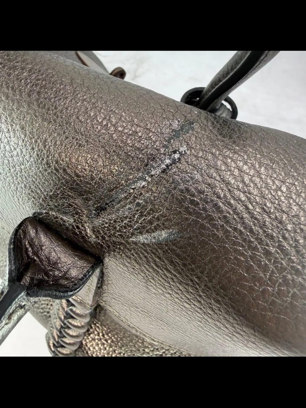 Mulberry Metallic Silver Braided Leather Shoulder Bag - Picture 11 of 13